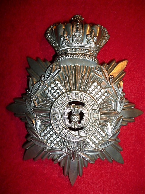 Cape Town Highlanders Victorian OR's Helmet Plate circa 1885-99